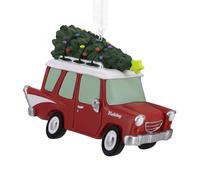 Hallmark Red Car Hauling Tree Christmas Ornament