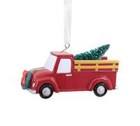 Hallmark Red Pickup Truck With Tree Christmas Ornament 25574080 H 3.5cm by W 8.1cm by L 4.8cm