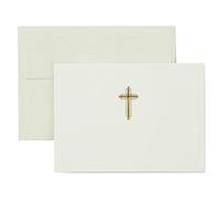 Hallmark Religious Blank Cards, Gold Cross (20 Cards with Envelopes)