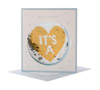 Hallmark Reversible Sequin Card 'It's A Boy' - Medium