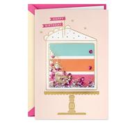 Hallmark Signature Birthday Card for Her (Sparkly Birthday Cake)