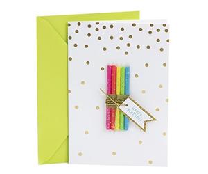 Hallmark Signature Birthday Greeting Card for Anyone (Candle Bundle)