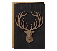 Hallmark Signature Birthday Greeting Card for Him (Deer Head)