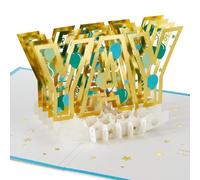 Hallmark Signature Paper Wonder Pop-Up 3D Lettering Birthday Card