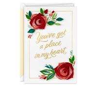 Hallmark Signature Valentine's Day Card for Husband or Wife (Quilled Paper Roses) for Anniversary, Romantic Birthday, Wedding, Love