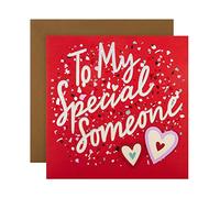 Hallmark Someone Special Valentines Card, Valentines Day Card, Embossed Illustrated Design with Positive Quote, Red