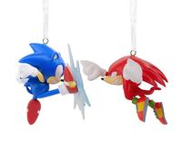 Hallmark Sonic The Hedgehog Sonic vs. Knuckles Christmas Ornaments, Set of 2, Gifts for Gamers