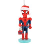 Hallmark Spiderman Nutcracker Ornament, Red & Blue, Tree Decoration | MARVEL Collectible, Durable Resin Craftsmanship, Easy to Hang with Included Loop, Ideal for Superhero Fans