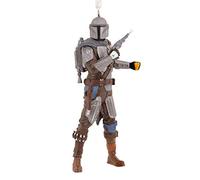 Hallmark Star Wars Mandalorian & Jet Pack Ornament, Christmas Decoration | Durable Resin, Beskar Armor, Jetpack Detail, Hangs with Ribbon, 9.5x4x3.3cm, Collectible Gift