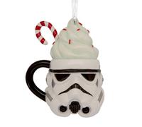 Hallmark STAR WARS Stormtrooper Mug with Whipped Cream Hanging Ornament | White & Black Accents, Durable Resin, White Ribbon for Hanging, 7.8x6.6x5.5cm, Ideal for Fans