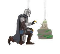 Hallmark Storied Moments, The Mandalorian & Grogu Ornament, Star Wars Tree Decoration, Resin Hanging Ornament, Hanging Ornament, Gifts for Christmas