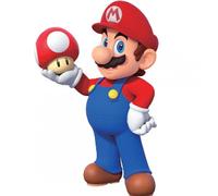 Hallmark Super Mario Bros Mario with Super Mushroom Christmas Ornament | Durable Resin, Red & Blue Design, Silver Twine Hanger, 5x7.1x3.3cm, Collectible Gift
