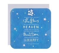 Hallmark Sympathy Card, Rounded Edges, Text and Star Design