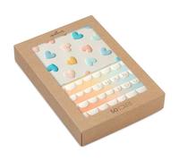 Hallmark Thank You Card Multipack, 50 Cards, 2 Embossed Pastel Designs, With White Envelopes