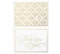 Hallmark Thank You Cards Assortment, Gold Foil Scroll (50 Thank You Notes with Envelopes for Wedding, Baby Shower, Business, Graduation)