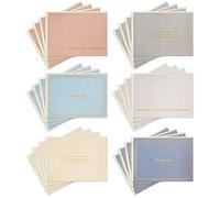 Hallmark Thank you Cards Assortment, Gold Foil Solids (24 Thank You Notes with Envelopes)