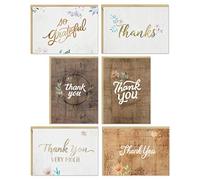 Hallmark Thank You Cards Assortment, Rustic Flowers (48 Thank You Notes with Envelopes)