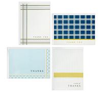Hallmark Thank You Cards Assortment, Stripes and Plaid (48 Cards with Envelopes)