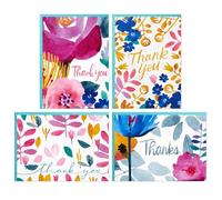 Hallmark Thank You Notes Assortment (48 Blank Cards with Envelopes) Watercolor Florals