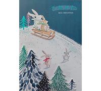 Hallmark to All of You Christmas Card - to All of You This Christmas - Rabbits on Sleigh