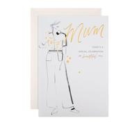 Hallmark Traditional Birthday Card For Mum Minimalist Illustrated Design