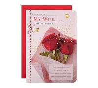 Hallmark Valentines Card for Her, Wife - Traditional Red Roses Design with Romantic Verse