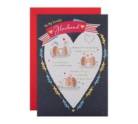 Hallmark Valentines Card for Him, Husband, Cute Hedgehog Design with Romantic Verse