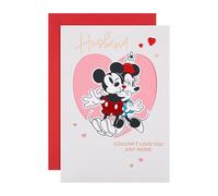 Hallmark Valentines Card for Him, Husband, Disney Mickey & Minnie Mouse Cute Design