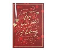 Hallmark Valentine's Card for Partner - Red & Gold Message Design