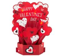 Hallmark Valentines Card, 3D & Pop Up Heart Balloons Design, Musical, Light Up, Valentines Day, Red