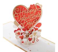 Hallmark Valentines Day Card, 3D Pop-Up, Hearts Scene Design, Red, Pink