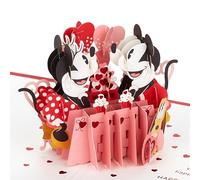 Hallmark Valentines Day Card, 3D & Pop Up Minnie & Mickey Mouse Design, White, Red