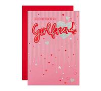 Hallmark Girlfriend Valentines Card, Valentines Day Card, Classic Pink Heart and Star Design, Pink