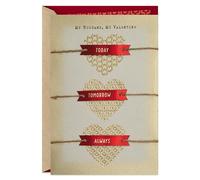 Hallmark Valentine's Day Card for Husband (Three Gold Hearts)