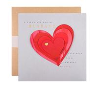 Hallmark Valentines Day Card for Husband, Traditional Love Heart Design, Red, Grey