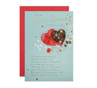 Hallmark Valentines Day Card for One I Love, Heart Shaped Box of Chocolates Design, With Envelope, Green