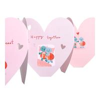Hallmark Valentines Day Card for One I Love, Pink Heart Concertina, With Envelope, Pink
