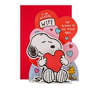 Hallmark Valentines Day Card for Wife, 3D & Pop Up, SNOOPY & Hearts Design, Pink, Red, White