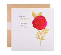 Hallmark Wife Valentines Card, Valentines Day Card, Classic Red Rose & Message Design, White, Red