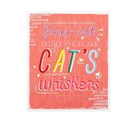 Hallmark Valentines Card from the Cat, Valentines Day Card, Fun Pink Message Design, Pink