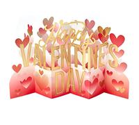 Hallmark Valentines Day Card, Jumbo, Large 'Happy Valentines Day' Design, Pink, White