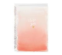Hallmark Valentines Day Card, Pink Watercolour Ombre 'I Love You' Design, Simple, Pink