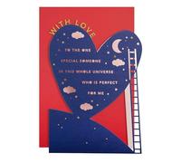 Hallmark Someone Special Valentines Card, Valentines Card for Someone Special, Heart, Moon & Stars Design, Valentine's Day, With Envelope, Pink, Blue