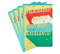 Hallmark Vida Pack of 4 Spanish Congratulations or Graduation Cards (Felicidades)