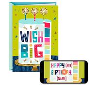 Hallmark Video Greetings Birthday Card - 'Wish Big' Cake Design