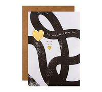Hallmark Wedding Card - Contemporary Pattern with Love Hearts Design