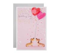 Hallmark Wedding Day Card - Cute Puppy Dogs Design