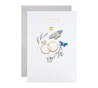 Hallmark Wedding Card for Couple - Traditional Gold Rings Design
