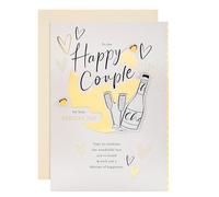 Hallmark Wedding Card for Couple, Newlyweds, Gold Foil, Hearts, Bubbly with Heartfelt Verse