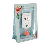 Hallmark Wedding Congratulations Card - 3D Frame Design with Sign and Tassel